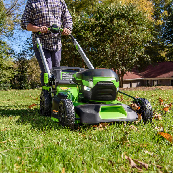 60V 51cm Self-Propelled Lawn Mower Kit | Greenworks New Zealand